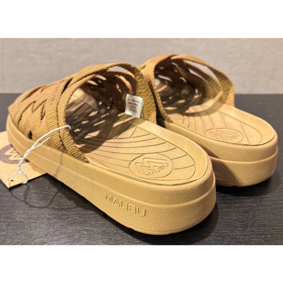 MALIBU SANDALS Zuma EVA Rubber Nylon Tan Women's Size 5 Sandals - Picture 8 of 9